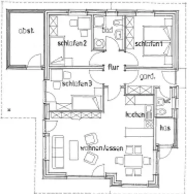 Grundriss der Unterkunft Ferienhaus Nordstern
