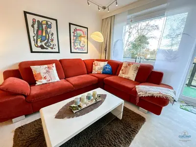 Ein Sitzbereich in der Unterkunft Residenz Thalassa Döse Wohnung 1