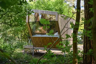 Ein Garten an der Unterkunft Sleep Space 1 - Green Tiny Spot Cuxhaven Wernerwald
