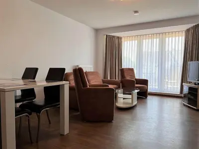 Ein Sitzbereich in der Unterkunft Haus am Mühlenpark Whg. 10