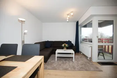 Ein Sitzbereich in der Unterkunft Terrassenhaus, FeWo 58
