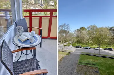 Ein Balkon oder eine Terrasse in der Unterkunft Terrassenhaus, FeWo 31