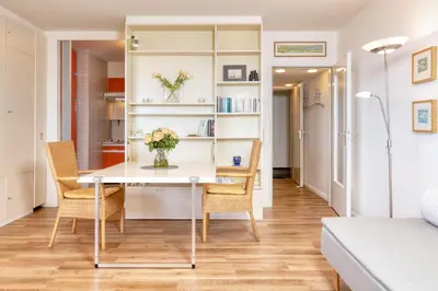 Küche/Küchenzeile in der Unterkunft Terrassenhaus, FeWo 86