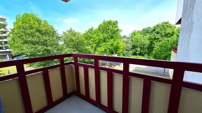 Ein Balkon oder eine Terrasse in der Unterkunft Terrassenhaus, FeWo 32