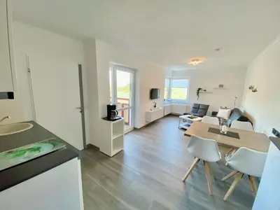 Küche/Küchenzeile in der Unterkunft Terrassenhaus, FeWo 62