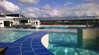 Der Swimmingpool an oder in der Nähe von Haus Sonnenstrahl 11