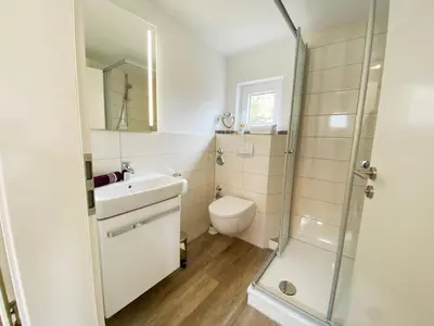 Ein Badezimmer in der Unterkunft Am Oland 11 Bungalow