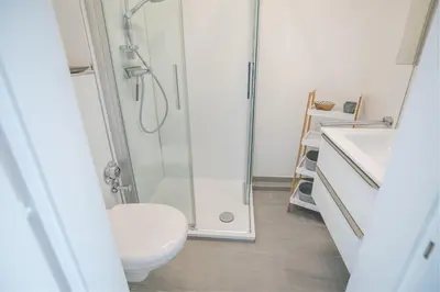 Ein Badezimmer in der Unterkunft 