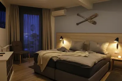 Ein Bett oder Betten in einem Zimmer der Unterkunft Haus Düne, Ferienwohnung 28