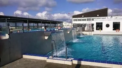 Der Swimmingpool an oder in der Nähe von Dat Schott