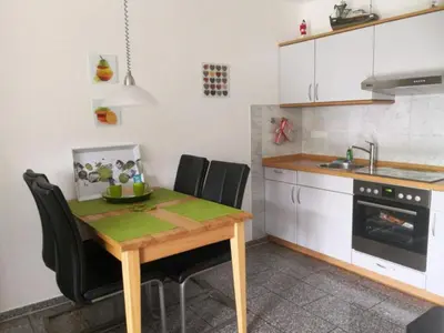Küche/Küchenzeile in der Unterkunft Borkum 3
