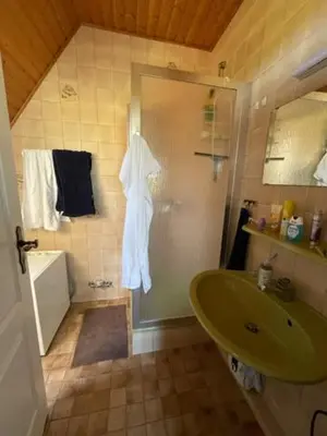 Ein Badezimmer in der Unterkunft Wattnest - Ferienwohnung direkt in erster Meereslinie am Deich