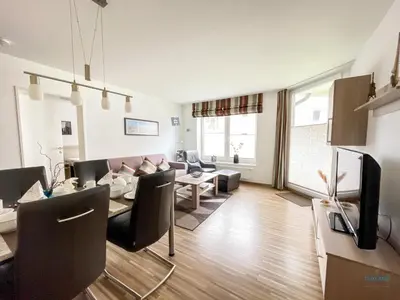 Ein Sitzbereich in der Unterkunft Residenz Hohe Lith Duhnen Wohnung 1 Haus 3