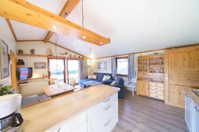 Küche/Küchenzeile in der Unterkunft Ferienhaus Strandkorb
