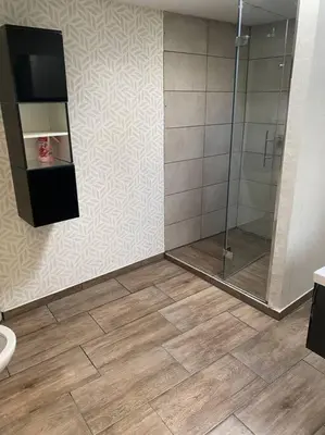 Ein Badezimmer in der Unterkunft Koog Rooms