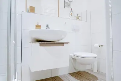 Ein Badezimmer in der Unterkunft Hinnerk