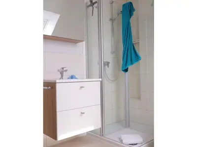 Ein Badezimmer in der Unterkunft Ferienhaus Lee