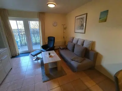 Ein Sitzbereich in der Unterkunft Amrum 3