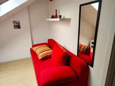 Ein Sitzbereich in der Unterkunft Haus Wiesenblick - a90991