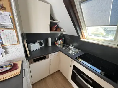 Küche/Küchenzeile in der Unterkunft Haus am Deich