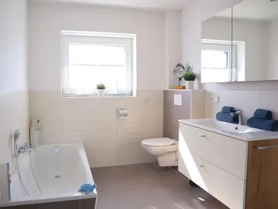 Ein Badezimmer in der Unterkunft Ferienwohnung Dat Mutt