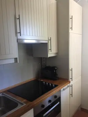 Küche/Küchenzeile in der Unterkunft FeWo Nordseestraße