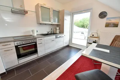 Küche/Küchenzeile in der Unterkunft Haus 4Muscheln Appartement 4M2
