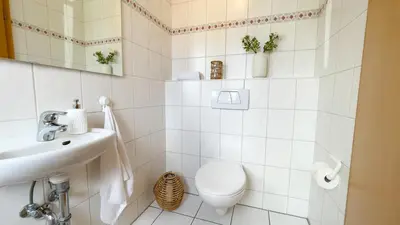 Ein Badezimmer in der Unterkunft Haus Eversand Nr 2
