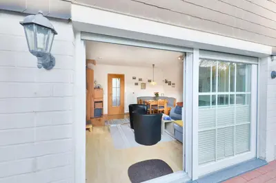 Ein Sitzbereich in der Unterkunft Haus Tide