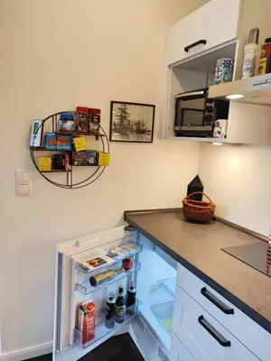Küche/Küchenzeile in der Unterkunft Studio Rosengarten