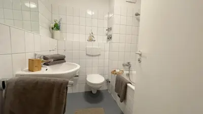 Ein Badezimmer in der Unterkunft Haus Nordseebrandung FeWo D1 4