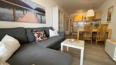 Küche/Küchenzeile in der Unterkunft Haus Nordseebrandung FeWo D1 4