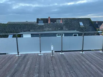Ein Balkon oder eine Terrasse in der Unterkunft Ferienwohnung Seeherz