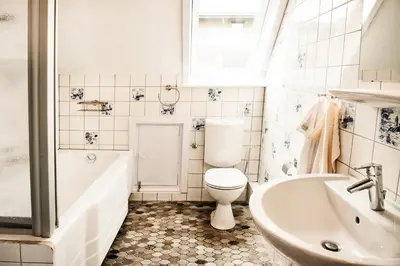 Ein Badezimmer in der Unterkunft Villa Heimfried Büsum