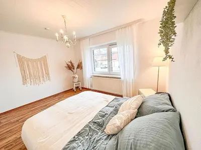 Ein Bett oder Betten in einem Zimmer der Unterkunft Watt‘n Traum