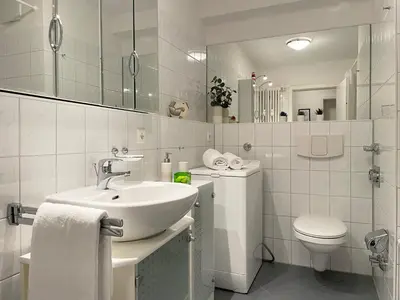 Ein Badezimmer in der Unterkunft Haus Nordseebrandung FeWo C2 2