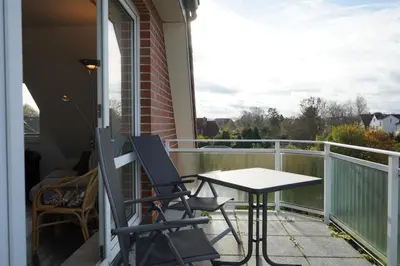 Ein Balkon oder eine Terrasse in der Unterkunft Kurpark Domizil 6