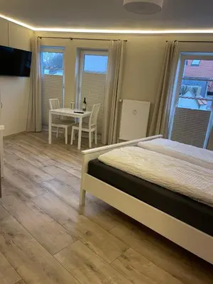 Ein Bett oder Betten in einem Zimmer der Unterkunft Traumhafte Ferienwohnung 