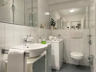Ein Badezimmer in der Unterkunft Haus Nordseebrandung FeWo C2.2