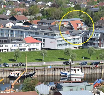 Das Gebäude in dem sich die Ferienwohnung befindet