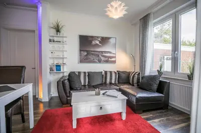 Ein Sitzbereich in der Unterkunft Haus Wellen und Meer Apartment 2