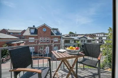 Ein Balkon oder eine Terrasse in der Unterkunft Haus Wellen und Meer Apartment 3