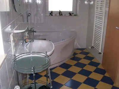 Ein Badezimmer in der Unterkunft Ferienhaus Deichblick