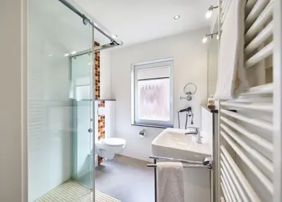 Ein Badezimmer in der Unterkunft Residenz Seegras - 1