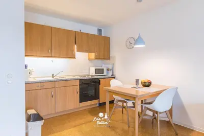 Küche/Küchenzeile in der Unterkunft Haus Seemeile Whg 2 7
