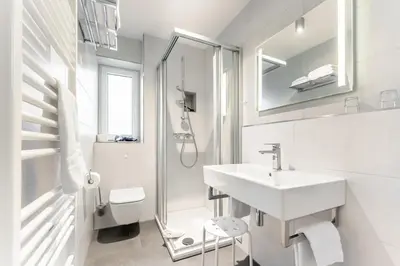 Ein Badezimmer in der Unterkunft Seegarten Appartements Büsum
