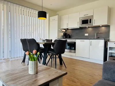 Küche/Küchenzeile in der Unterkunft Quartier Hohe Geest 3 - strandnah mit Sauna