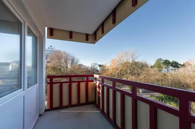 Ein Balkon oder eine Terrasse in der Unterkunft Terrassenhaus, Whg 48