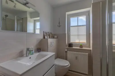 Ein Badezimmer in der Unterkunft Haus Am Häfchenweg, Wohnung 5
