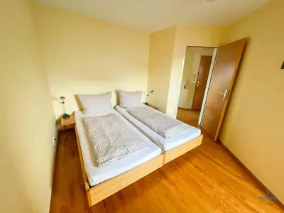 Ein Bett oder Betten in einem Zimmer der Unterkunft Marina Blick